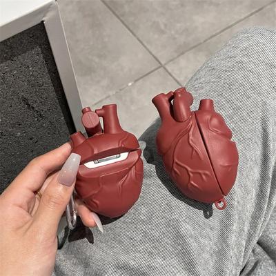 Husă din silicon pentru căști Bluetooth creativă 3D de protecție pentru inimă pentru husă Airpods Pro 2/Husă Airpods 3/Airpods 1/2 pentru bărbați