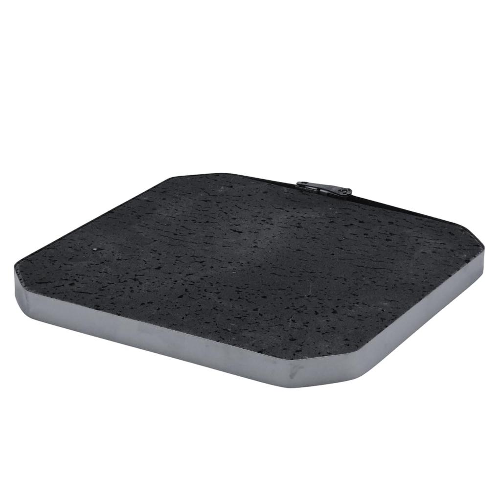 Mihiro "High-Durability Lava Plate" 20 x 20 x 2 cm thick, made of black basalt.