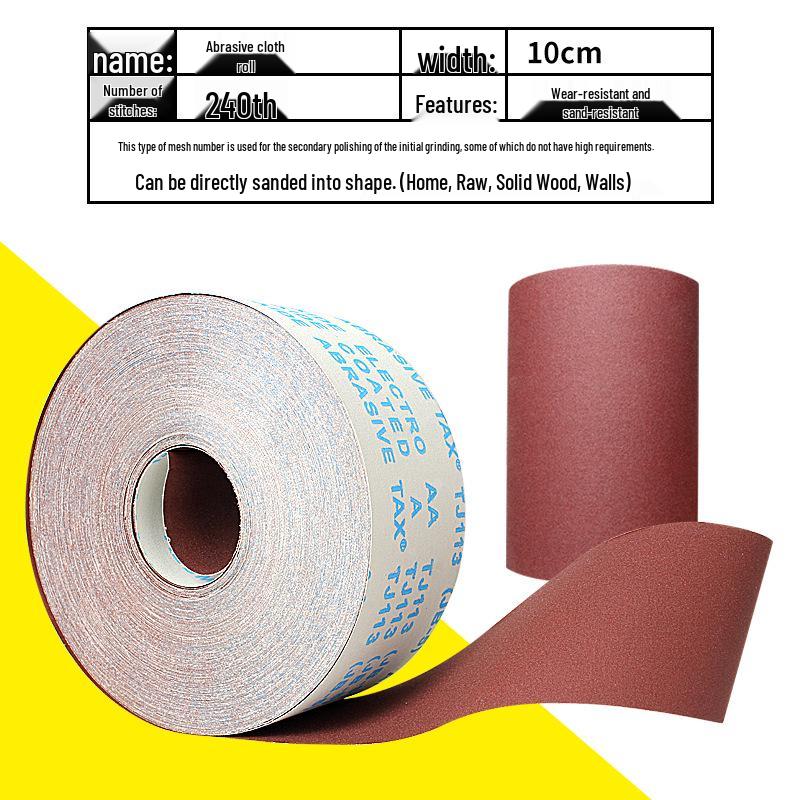 800 Grit Tearable Sanding Belt Roll for Woodworking, Metal, and Walls