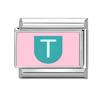New Lovely 26 English Letter Pink Italian Charm Links Fit 9MM Stainless Steel Bracelet Women Men DIY Birthday Making Gift