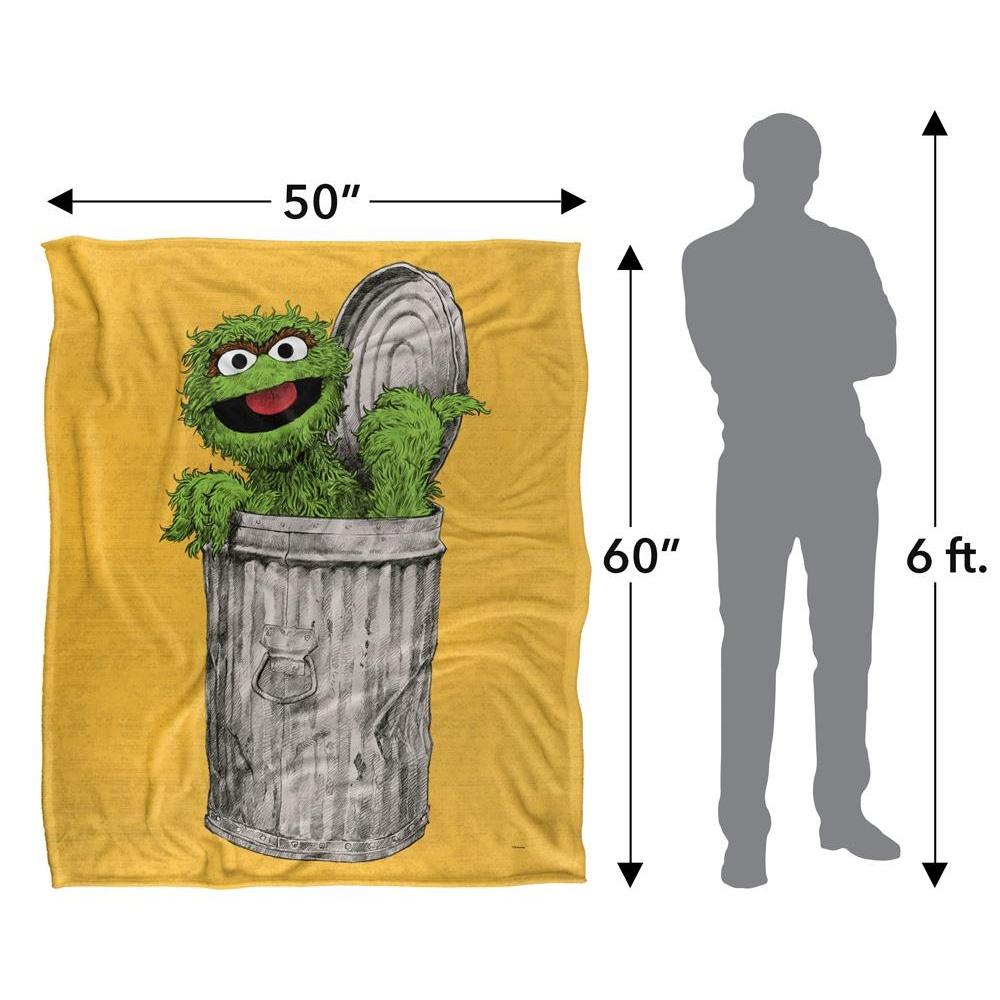 Sesame Street Painted Oscar The Grouch Blanket