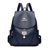 Schoolbag Backpack Women's 1011 Summer New Korean Version Simple Fashion Shoulder Women's Bag Soft Leather Backpack Travel School Bag