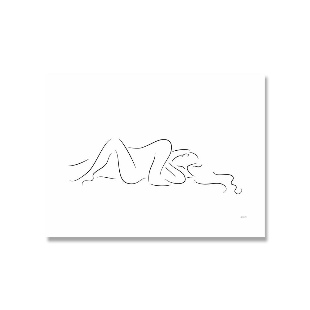 Print couple wall art canvas painting line drawing couple hand love kiss posters and prints Scandinavian paintings decor living room