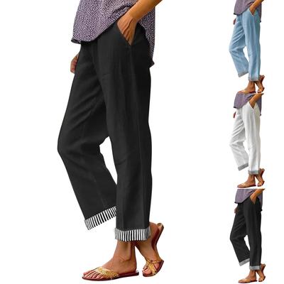 Women's Casual And Fashionable Color Loose Pants With Pocketes
