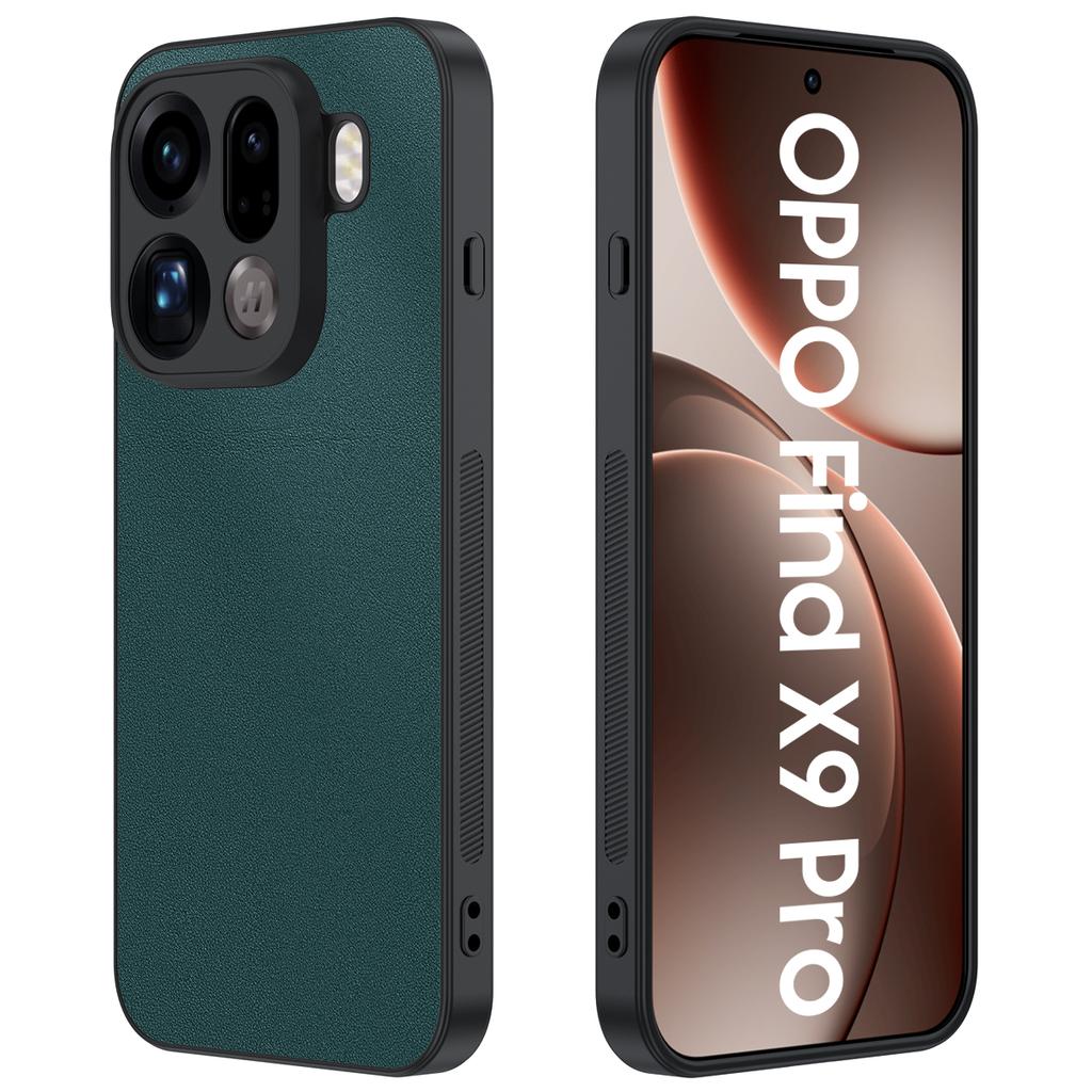For Oppo Find X9 Pro 5G Case PU Leather Coated PC + TPU Anti-Drop Phone Cover