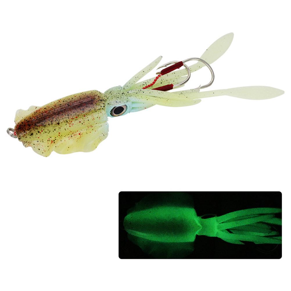 ed Fishing Bait Soft Squid Fishing Lures Simulation Luminous Bait