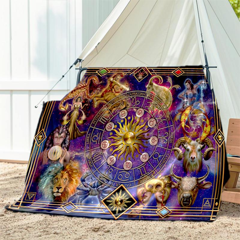 1pc animal pattern blanket, all season lightweight home office outdoor nap multifunctional blanket