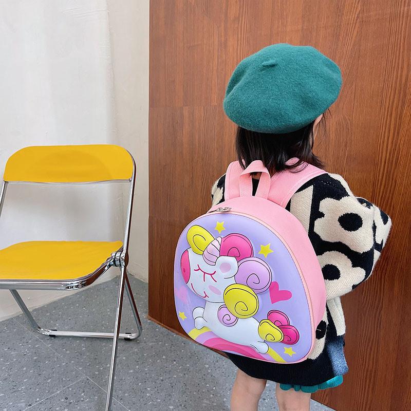 Lightweight Wear-resistant Anti-theft Shockproof Children's Backpack Dinosaur Design Polyester Fiber