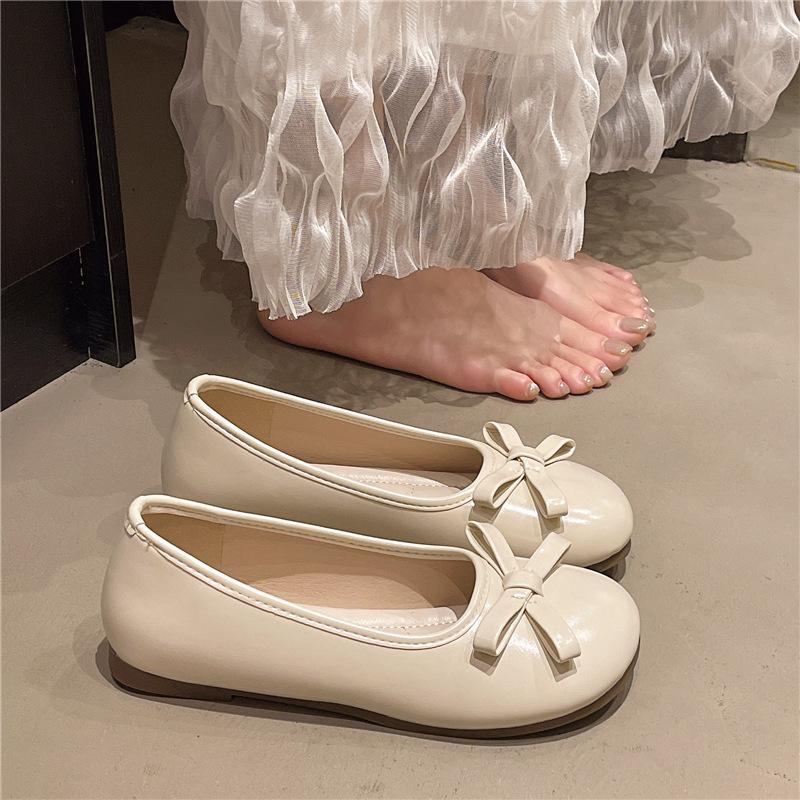 Super Fairy Sweet and Cool Design Mary Jane Shoes 2025 New Internet Celebrity Bow Wear Round Head Single Shoes