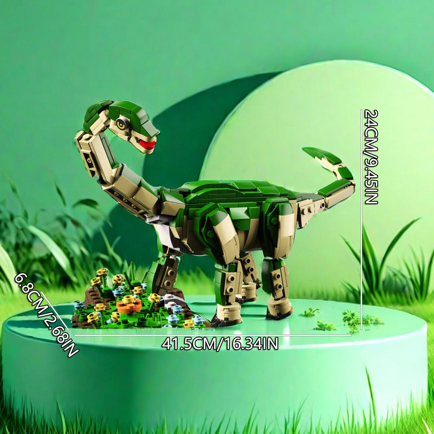 

Non-Toxic 582Pcs Brachiosaurus Dinosaur Building Blocks Toy Set Assembly Puzzle Model Bricks Education Desktop Decoration Gifts