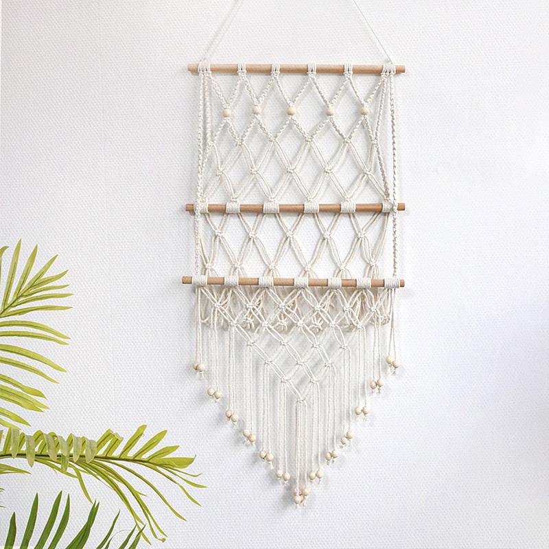 

1 шт. гобелен ручной работы с кисточками и бусинами, держатель для фотодисплея, стеллаж для хранения, настенный домашний декор