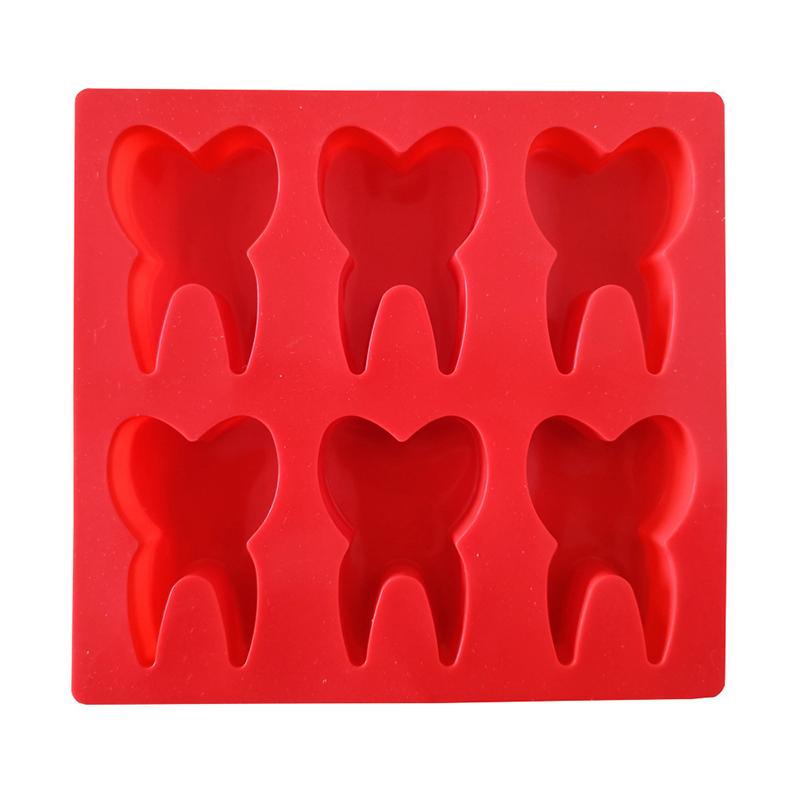Zahnform Silikonform 6 Hohlräume 3D Backenzahnformen Tablett DIY Backen Dekorationswerkzeuge Für Schokolade Gummibärchen Geleeform