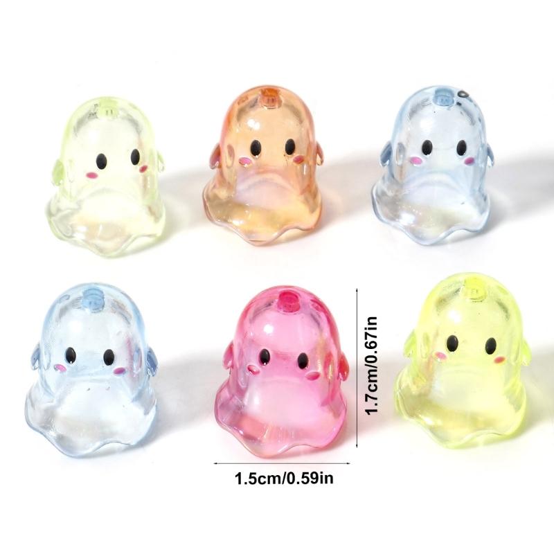 5 Pack Acrylic Specter Shape Beads Clear Handmade Beads Bracelet Craft Finding for Jewelry Making Crafting and Decorations