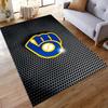 Blue and Yellow Baseball Glove Logo Design Non-slip Rug Suitable for Living Room and Bedroom Sofas.