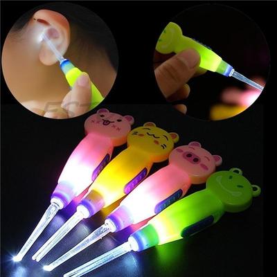 Cartoon Animals LED Φως Αποσπώμενο 3x Ear-pick Wax Remover Pick Earpick Clean Ears