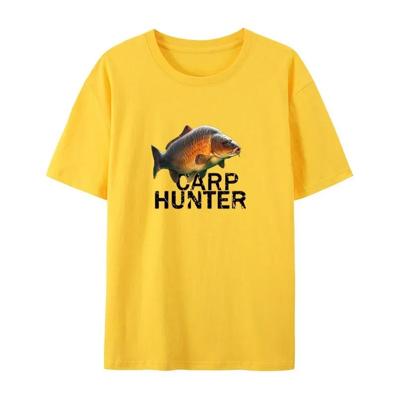 Summer Harajuku Carp Print Men s T-shirt Casual Breathable Round Neck Short-sleeved Sports European Size T-shirt Clothing XXXXXL серый 1716₽