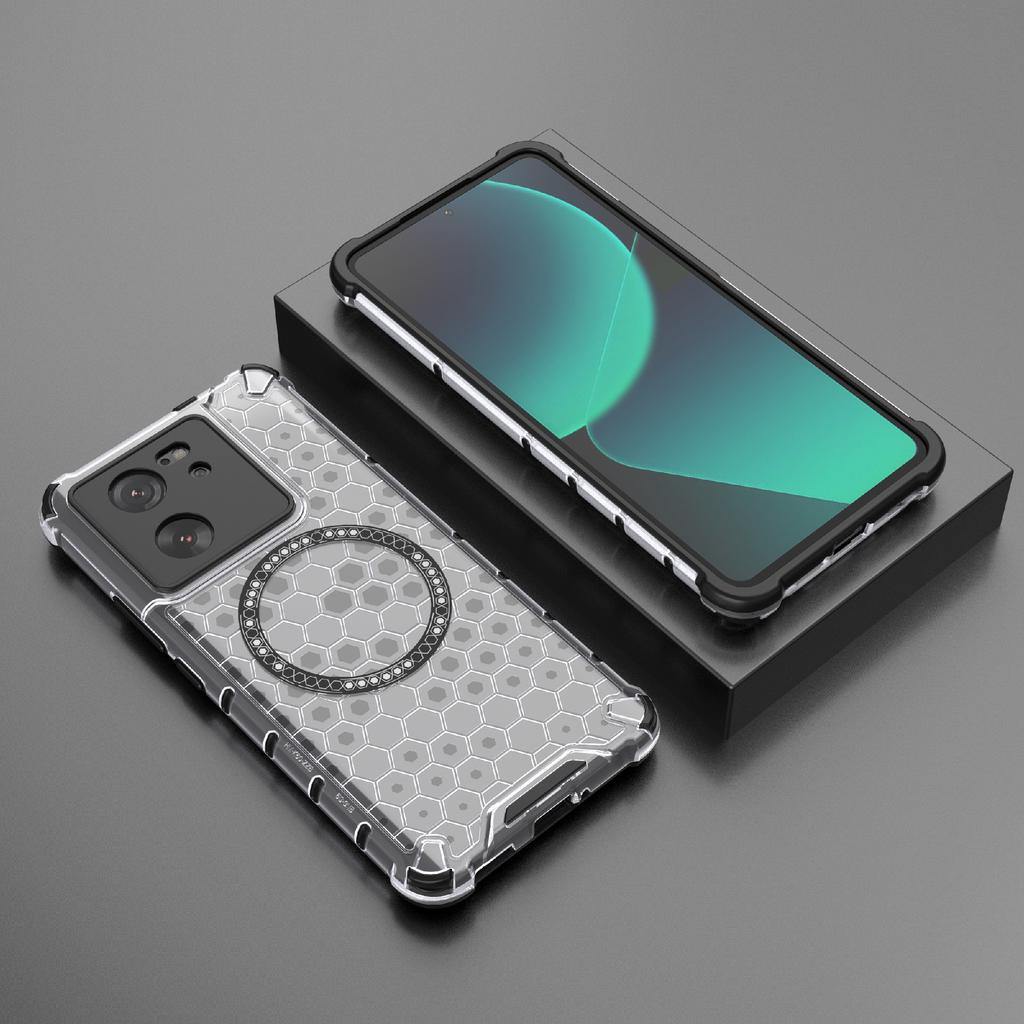 Für Xiaomi Redmi K60 Ultra/13T/13T Pro Hülle Wabenmuster TPU+PC Handyhüllen Kompatibel mit MagSafe