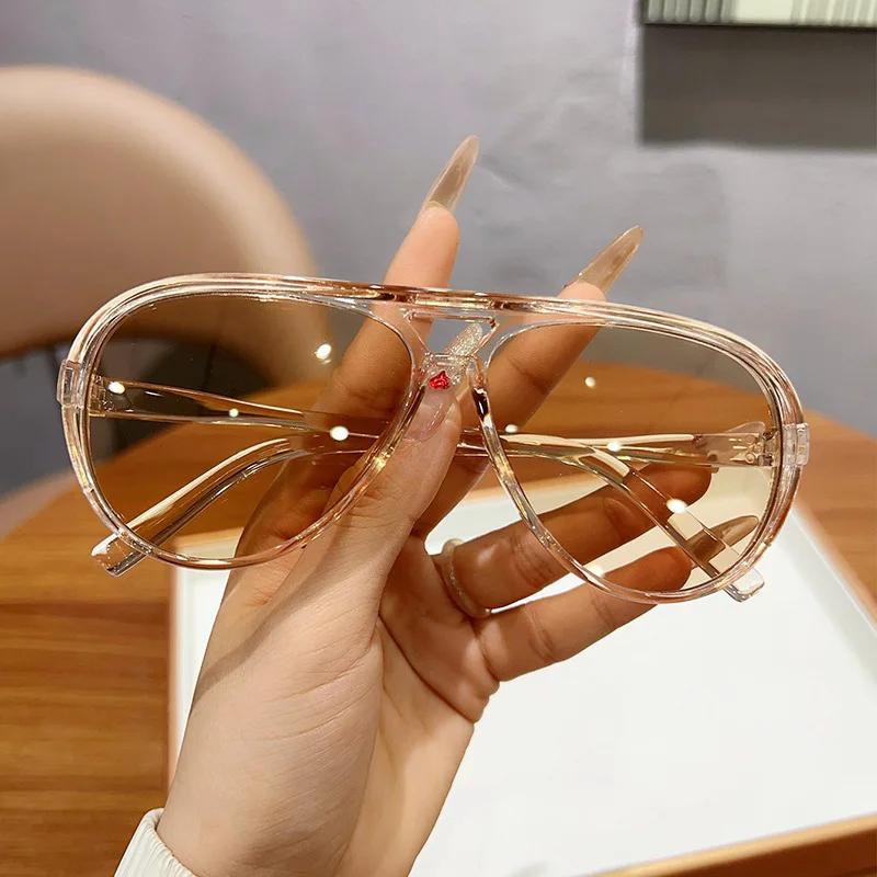 

Модные женские солнцезащитные очки-пилоты с большой оправой, классические очки для вождения и уличной фотографии, мужские очки, защита от УФ-лучей 400 1PC