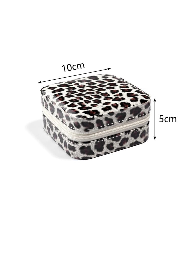Portable Jewelry Storage Box Mini PU Leather Travel Organizer For Jewelry Bracelets Necklace Ring Earrings Gifts  Display Box