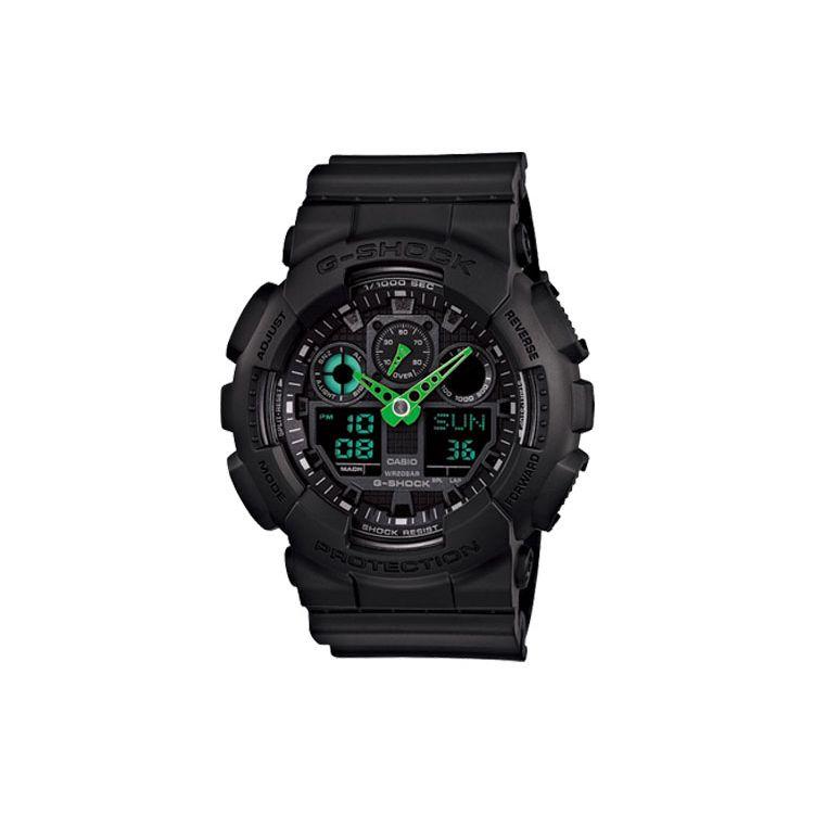 Casio G-Shock Series Quartz Watch With Dual Display Men Watches Black GA-100C-1A3 Black Dial