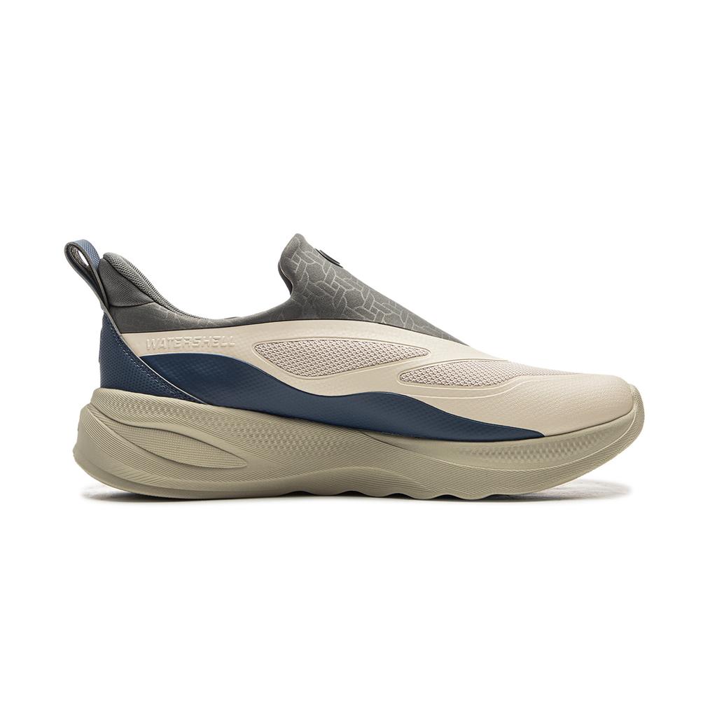 LiNing SOFT GO 2 WNTR Amortiguación Antideslizante Resistente a la Abrasión Soporte Rebote Caña Baja Zapatos Casuales para Hombre Gris Azul AGLV067-12