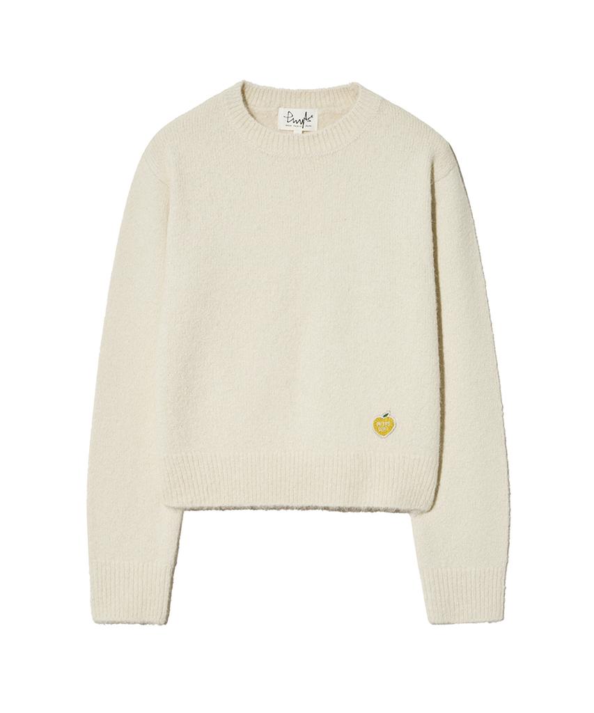PHYSICAL DEPARTMENT Heart Apple Crop Knit_Ivory