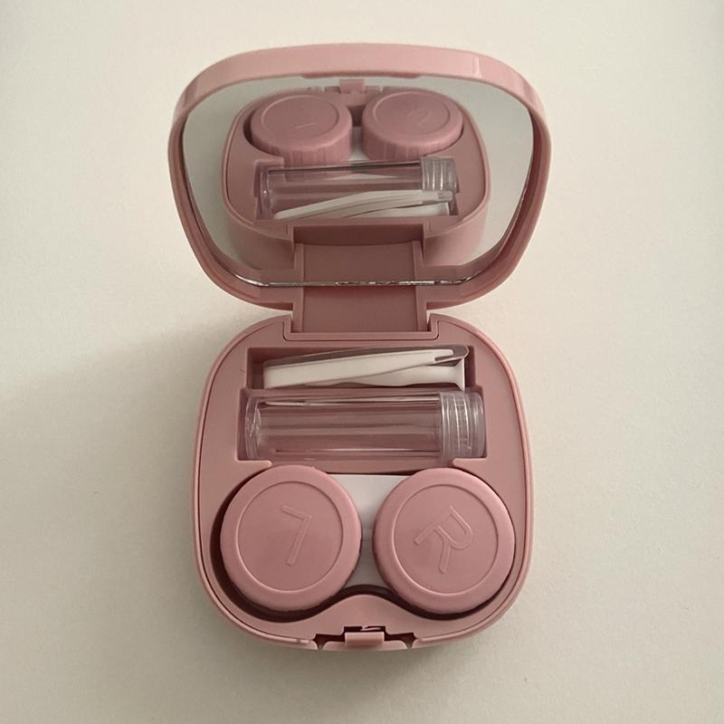 Tragbarer Minimalistischer Koi-Fisch Muster Pflege Kontaktlinsenbehälter Box Beauty-Linsen Aufbewahrungsbox Mini Reise-Set