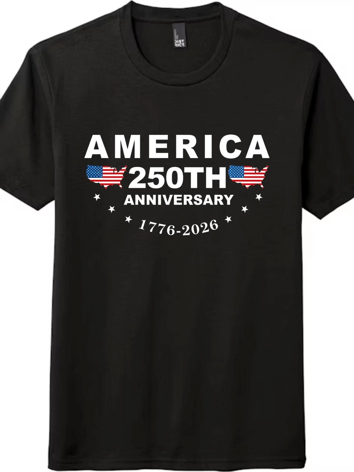 

America 250th Anniversary T-Shirt-1776-2026 Patriotic Unisex Tee Free Shipping 2XL