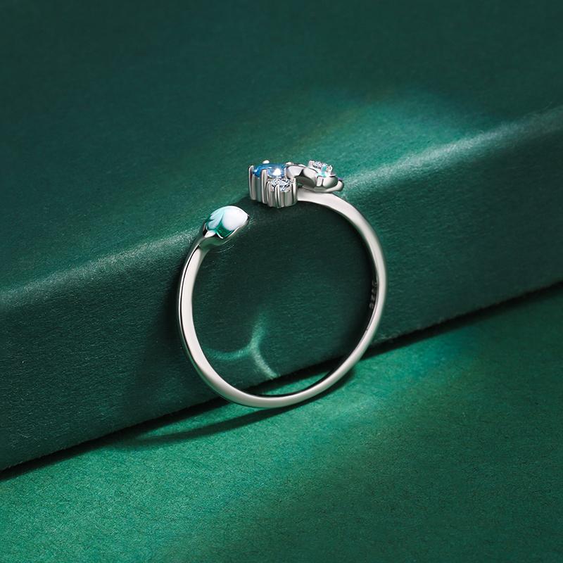 Anello In Argento Sterling Con Zirconi Cubici, Castone Rotondo Per - Foto 8