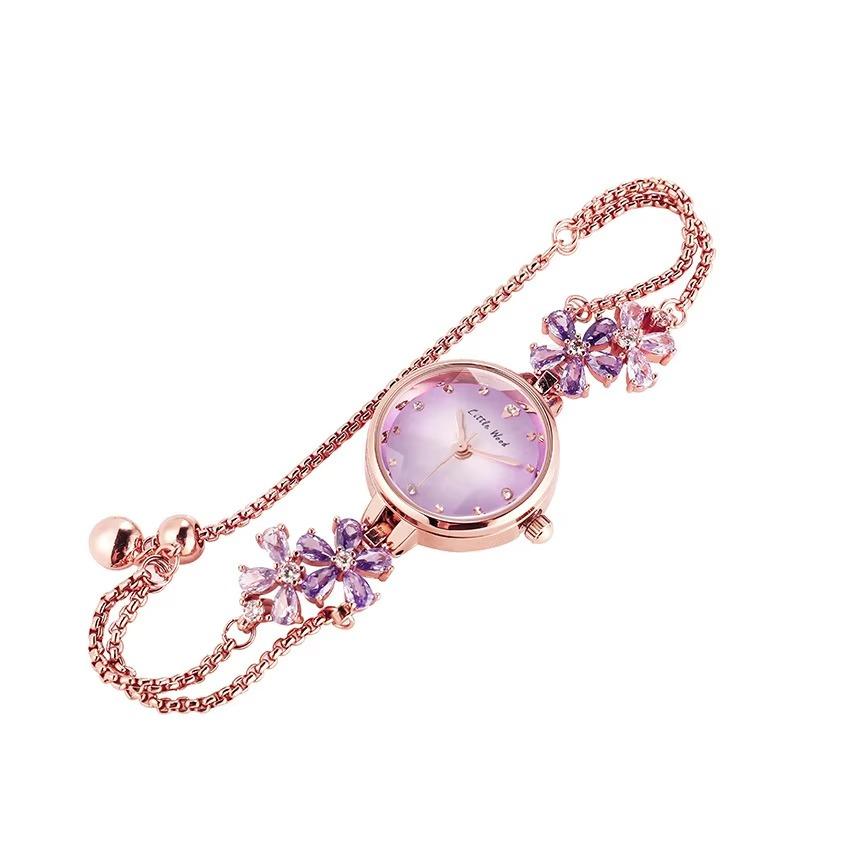 Exquisite Fashion Items Women's Light L94 Leisure And Fashion Watch Violet Waterproof Bracelet Quartz Watch Luxury Clock Gift Watches For Woman
