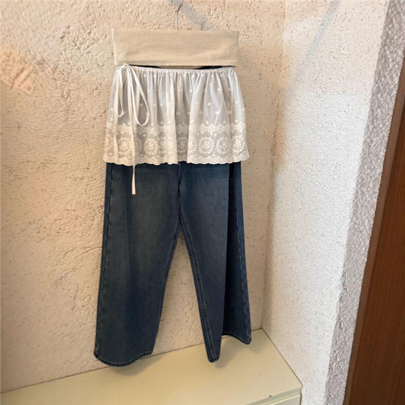 Spring Korean Style Chic Lace-Up Layered Skirt - Sweet, Versatile, and Stylish