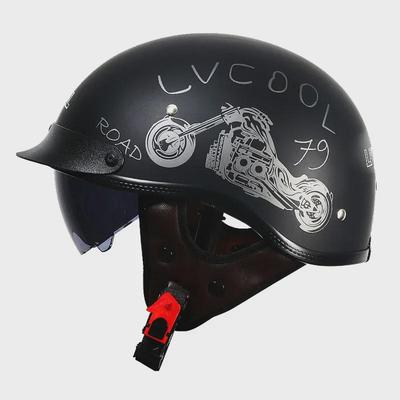DOT-Certified Retro 3C Motorcycle Half Helmet for Summer