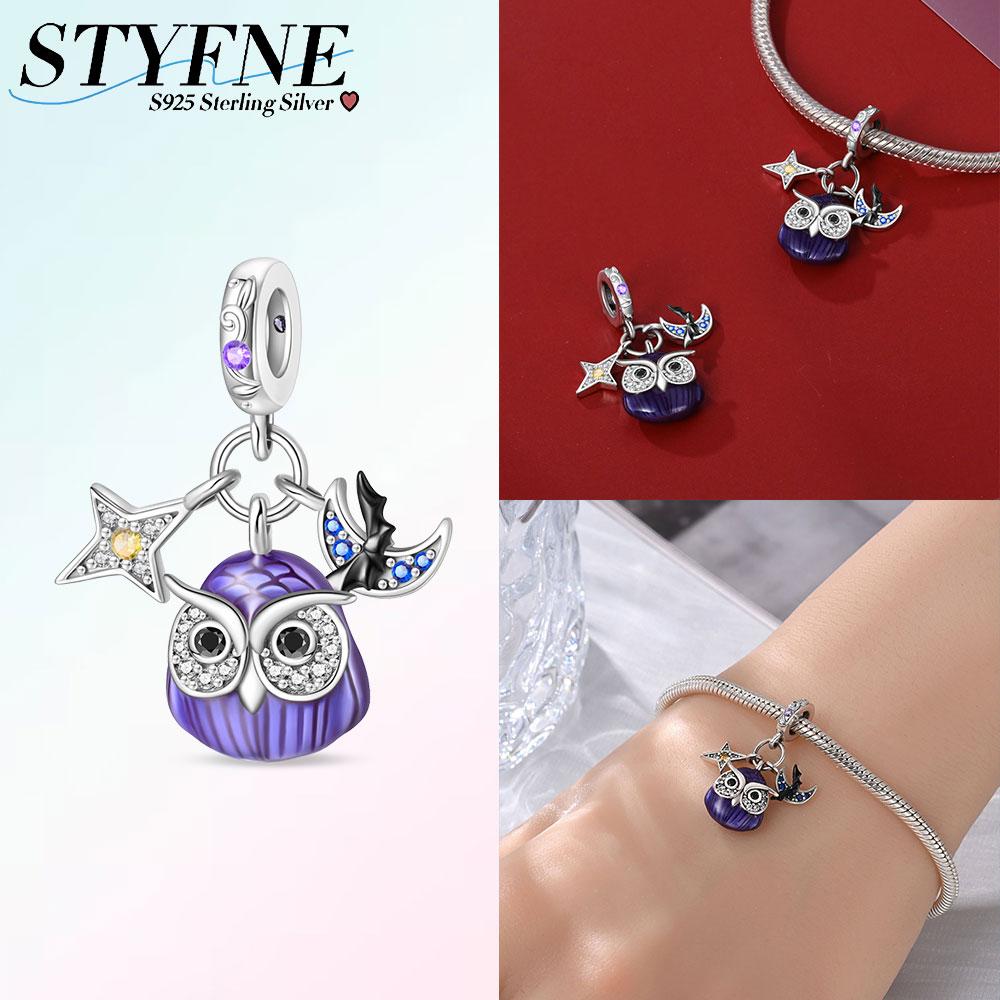 Anniversary Charms Copper Colored Zircon Skull Cat Heart Rose Beads Night Elf Pendants Fit Snake Chain Bracelet Diy Jewelry