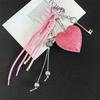 Leather Lovely Heart Key Chain Hanging Handmade Heart Keychain  Girls Couple Girlfriends