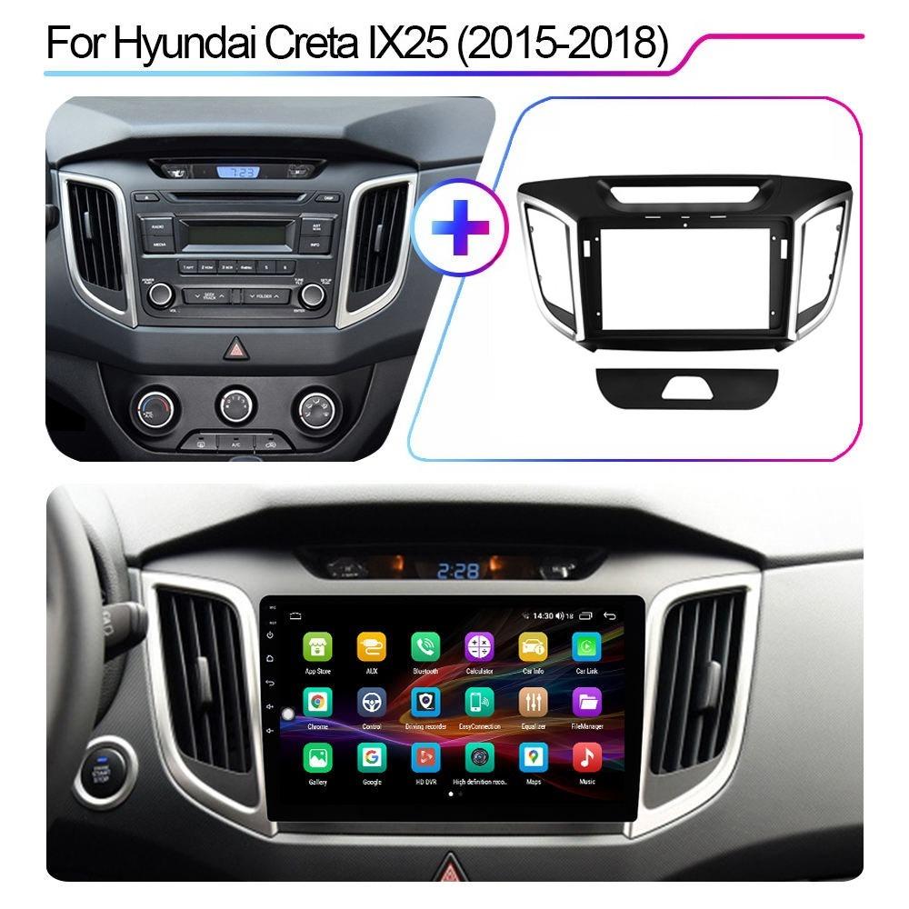 9inch For HYUNDAI CRETA IX25 2014+ Car Fascias Android 2Din Head Unit Panel Frame