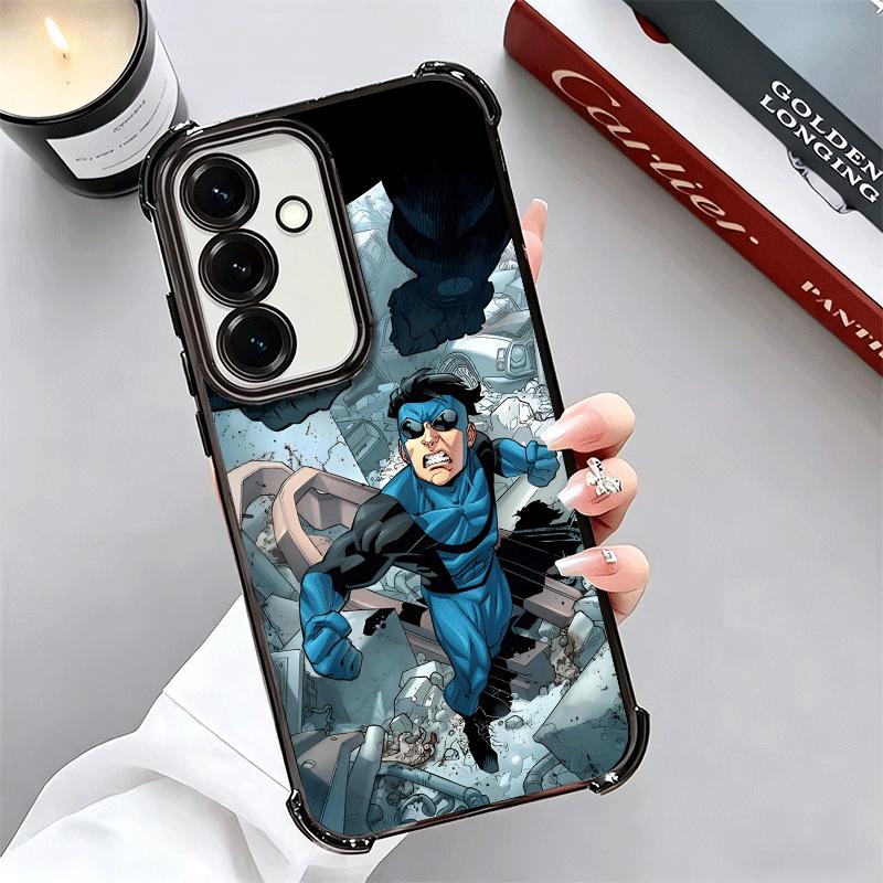 I-Invincible Anime Plating Phone Case For Samsung A17 A07 A37 A57 A16 A56 A15 A55 A14 A54 A13 A53 A26 A36 A25 A35 A24 A34 A23 A3