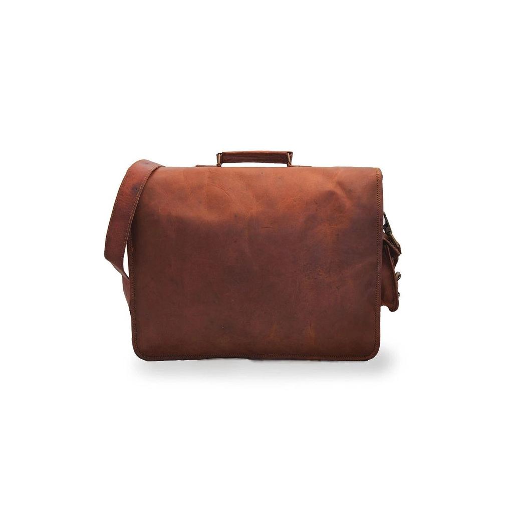 New Men's Leather Bag Messenger Laptop Shoulder Briefcase Handbag Satchel Brown