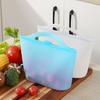 Saco de Armazenamento de Silicone 1L Boa Vedação Conservação de Alimentos Organizador Geladeira Saco para Armazenar Frutas Saco para Desinfecção a Vapor no Micro-ondas Saco para Aquecer Alimentos