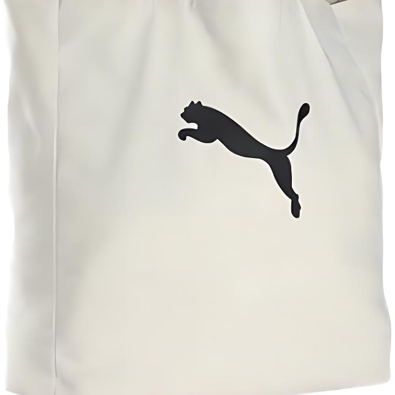 New PUMA Fabric Tote Bag Shopping Bag Handbag Shoulder Bag Unisex White 940151-01