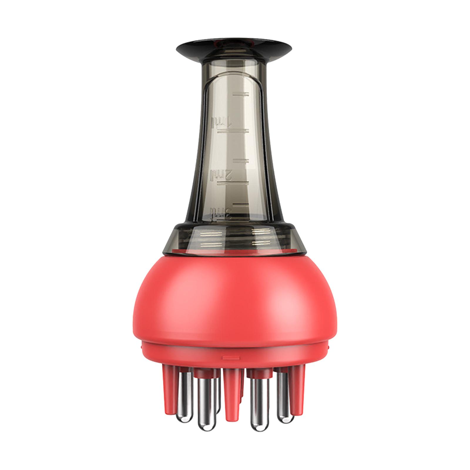 

Аппликатор для кожи головы с несколькими функциями, портативная расческа для волос для путешествий и дома для женщин красный