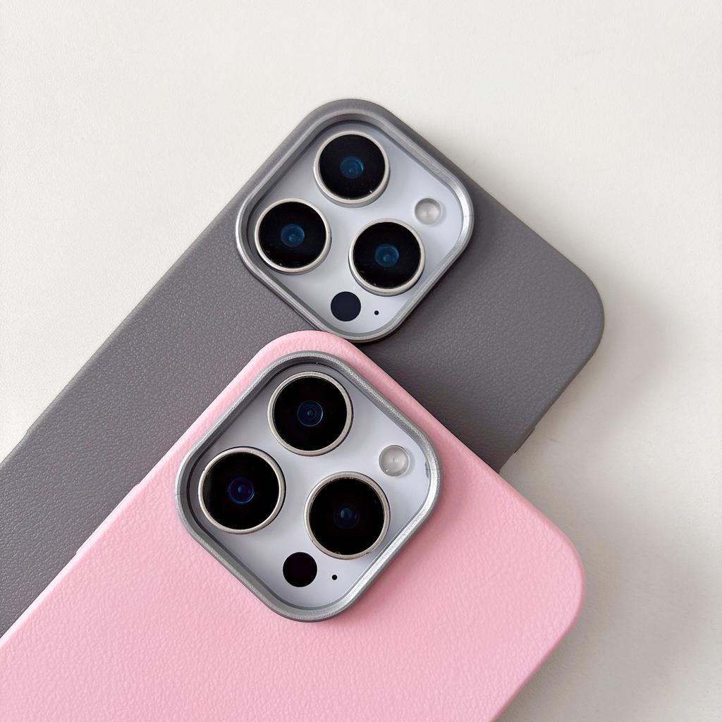 Simple Solid Color Electroplated Frame Soft Case for iPhone15Pro Max Mobile Phone Case Apple 16 New 14/13
