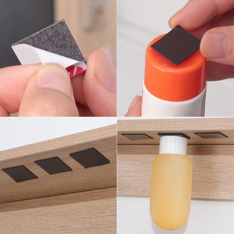 200PCS Self Adhesive Magnets Sheets Square Round Magnetic Dots Sheet Flexible Sticky Sticker For Whiteboard Fridge Household DIY Crafts