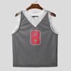 INCERUN Men Lace V Neck Sleeveless Letter Print Hollow Out Casual Tank Tops