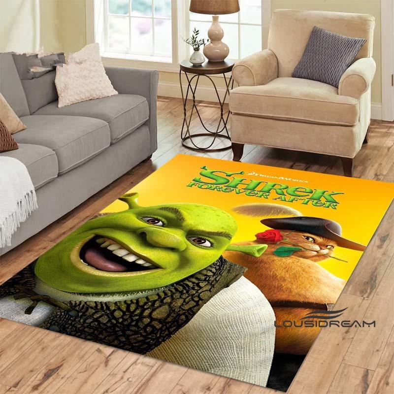 

Cartoon Q-version Shrek rug, suitable for bedrooms, living rooms, sofas, and doormat decorations. Large size, non-slip floor mat 60x90cm