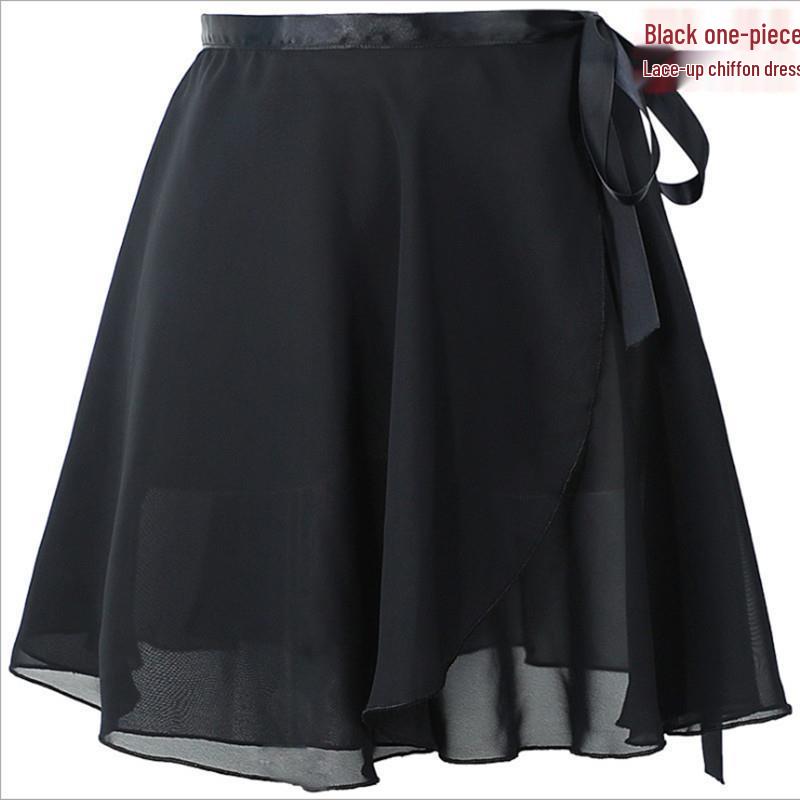 Girls' Chiffon Ballet Dance Apron Skirt - One-Piece Chinese Dance Costume