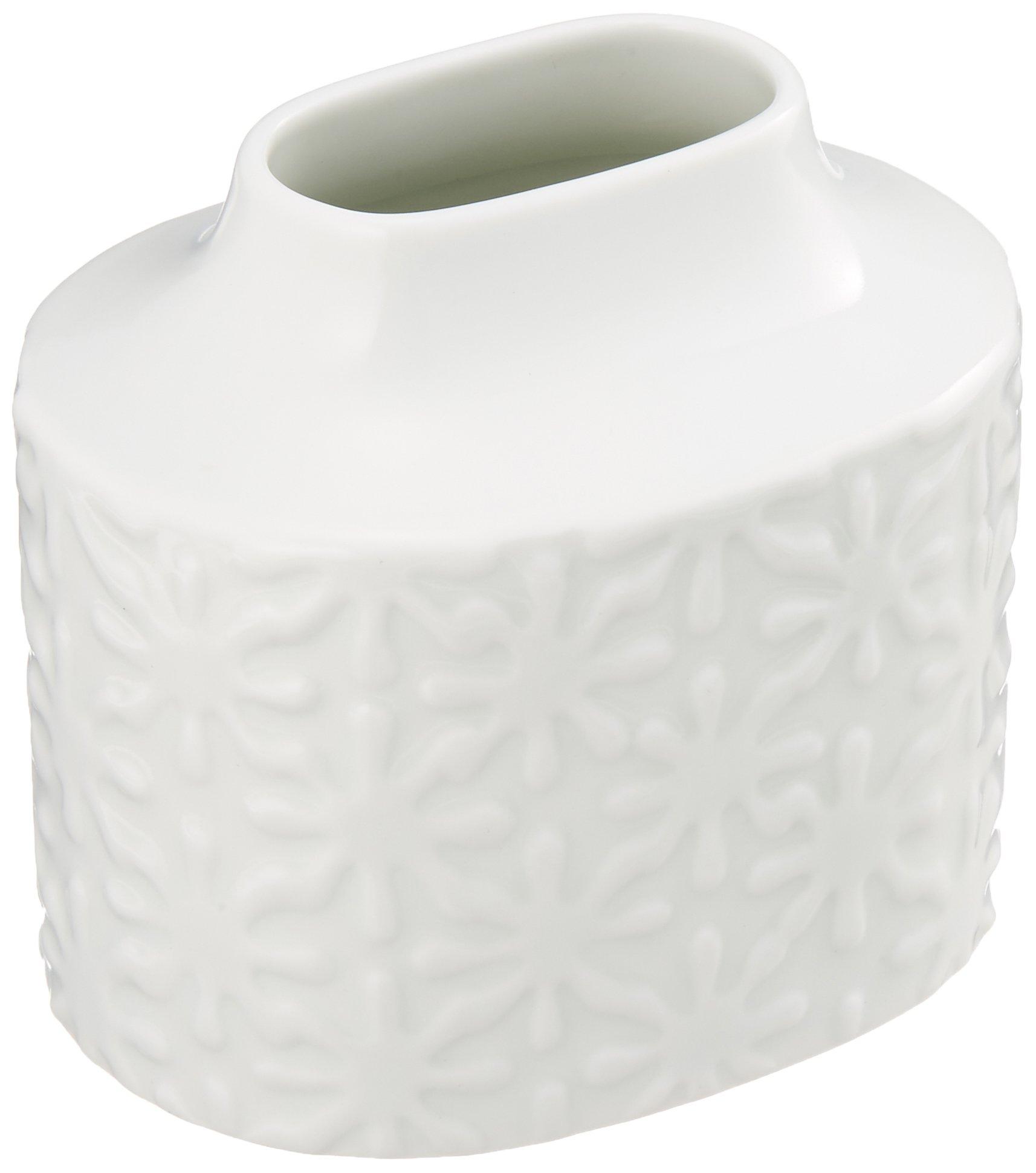 

Hakusan Porcelain Snow Flower Vase (Large), White, (approx.) 11 x 8 x 10.5 cm, Hasami Ware, Made in Japan