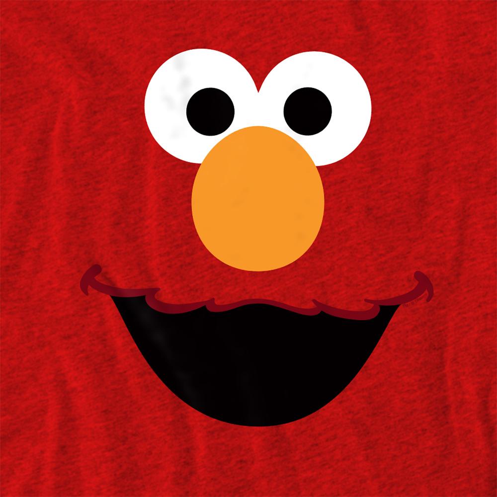 Sesame Street Unisex Adult Elmo Face Heather T-Shirt
