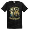 Lion of Judah Christian T Shirt W/ Crown Cross Religious Faith Tee Church Gift