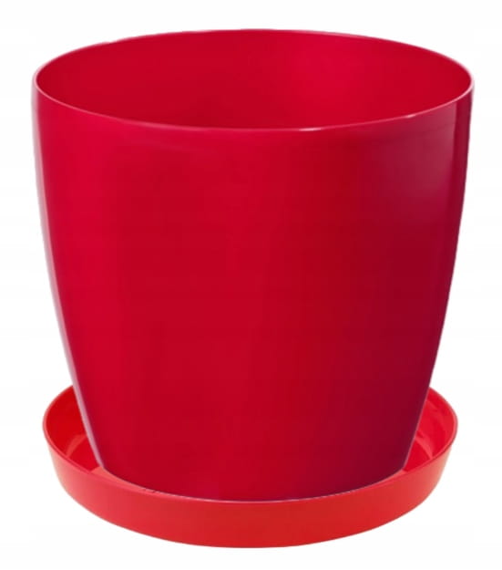 Red Flowerpot Saucer 126x18cm Plastic Decorative