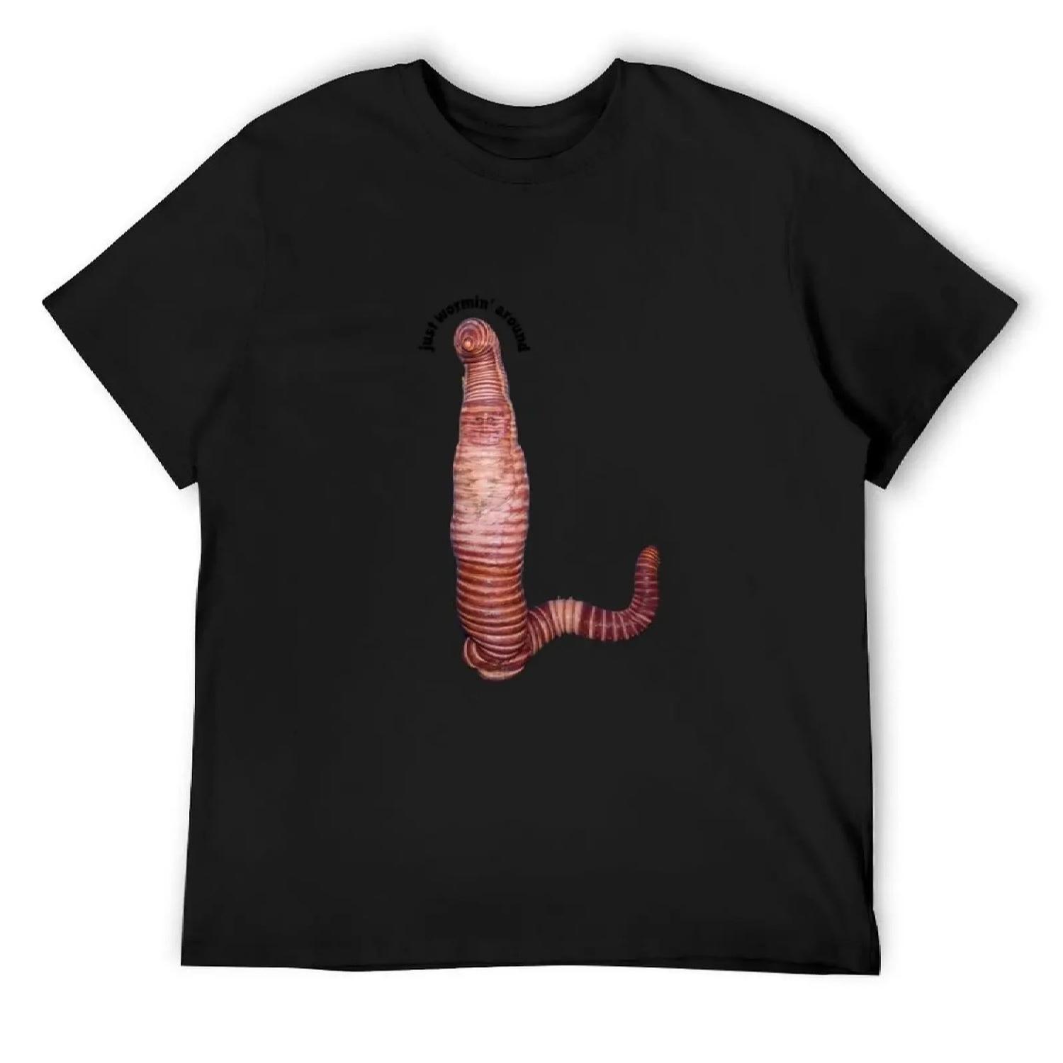 Heidi Klum Worm T-Shirt kawaii clothes blanks plain summer top Men s t-shirt S